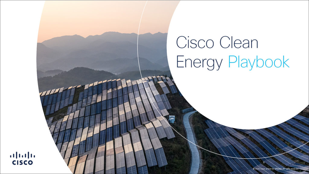 The cover of Cisco's Clean Energy Playbook
